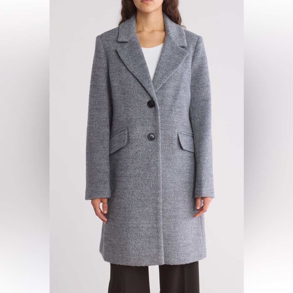 NWT Sam Edelman Reefer Style Wool Blend Trench Coat